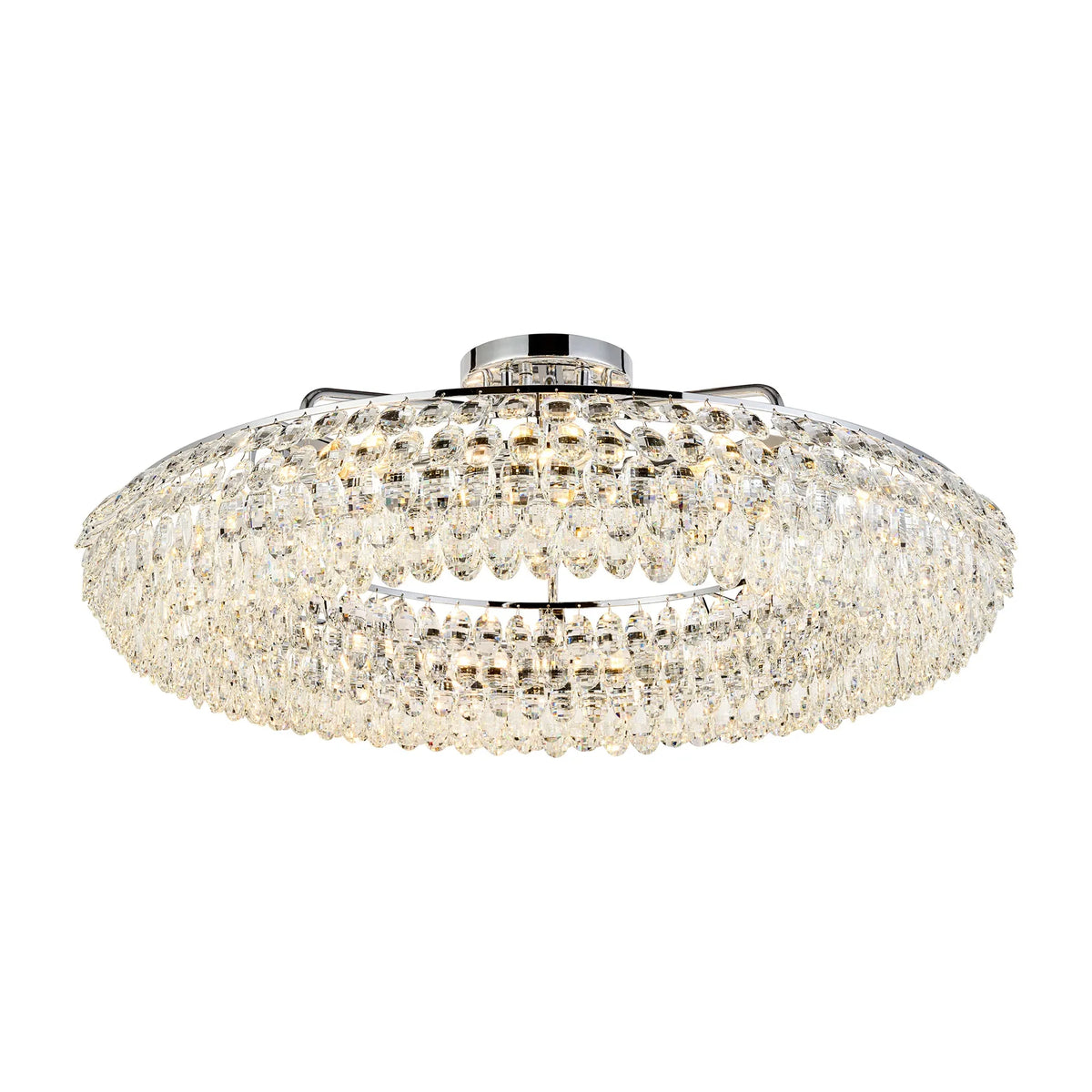 Orlune 95cm Semi Flush Ring Chandelier