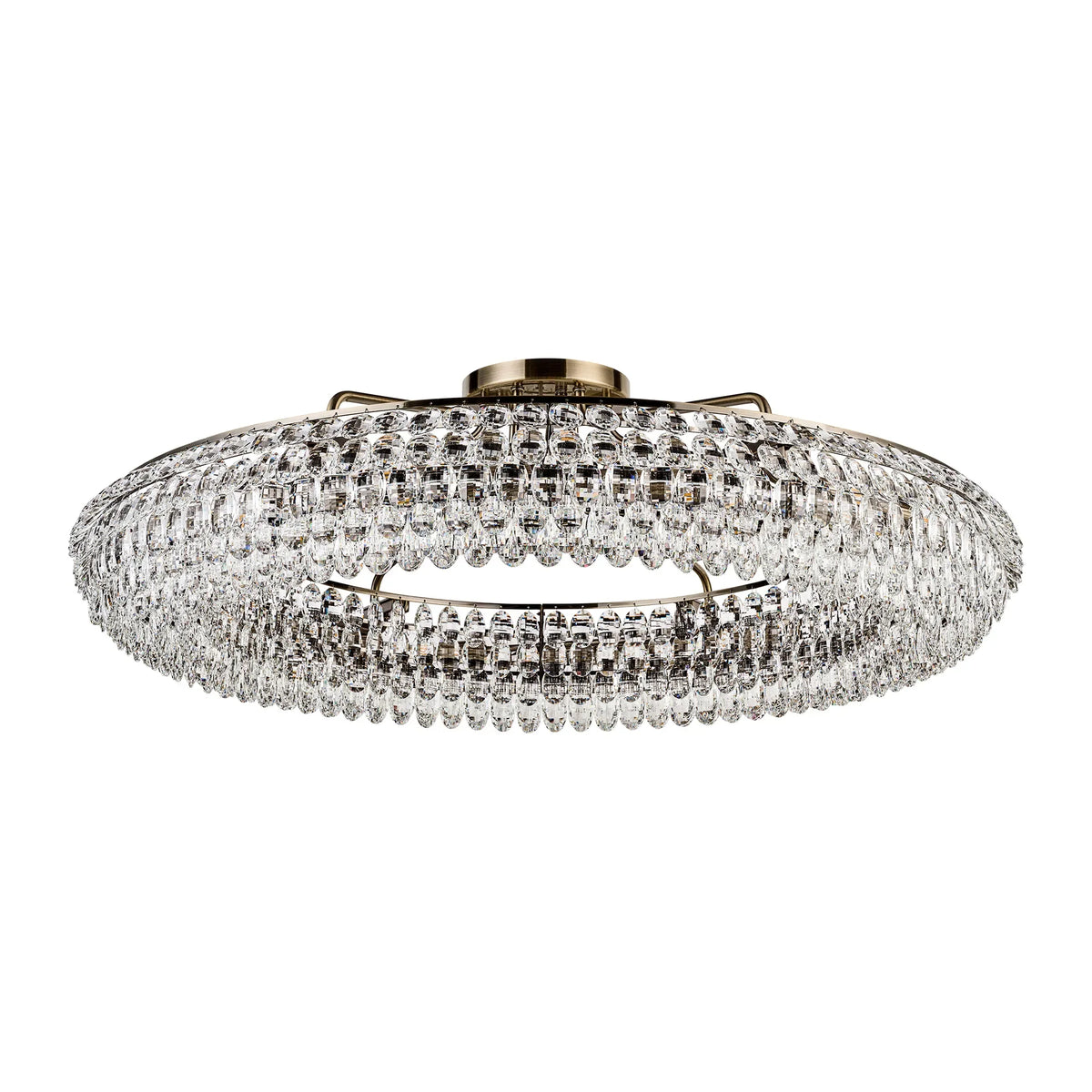 Orlune 110cm Semi Flush Ring Chandelier