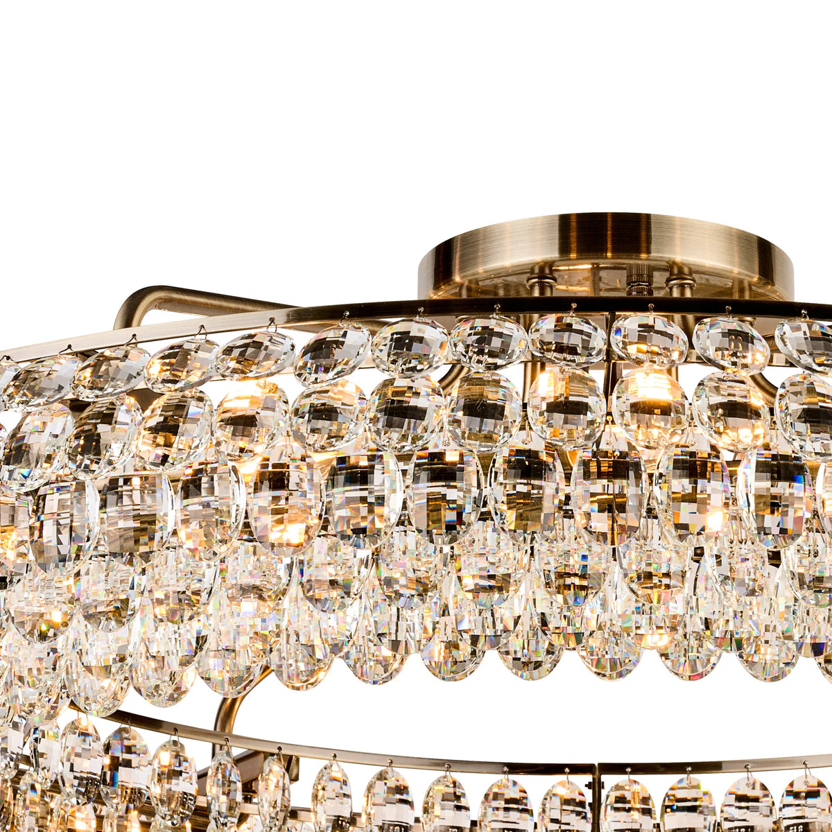 Orlune 110cm Semi Flush Ring Chandelier