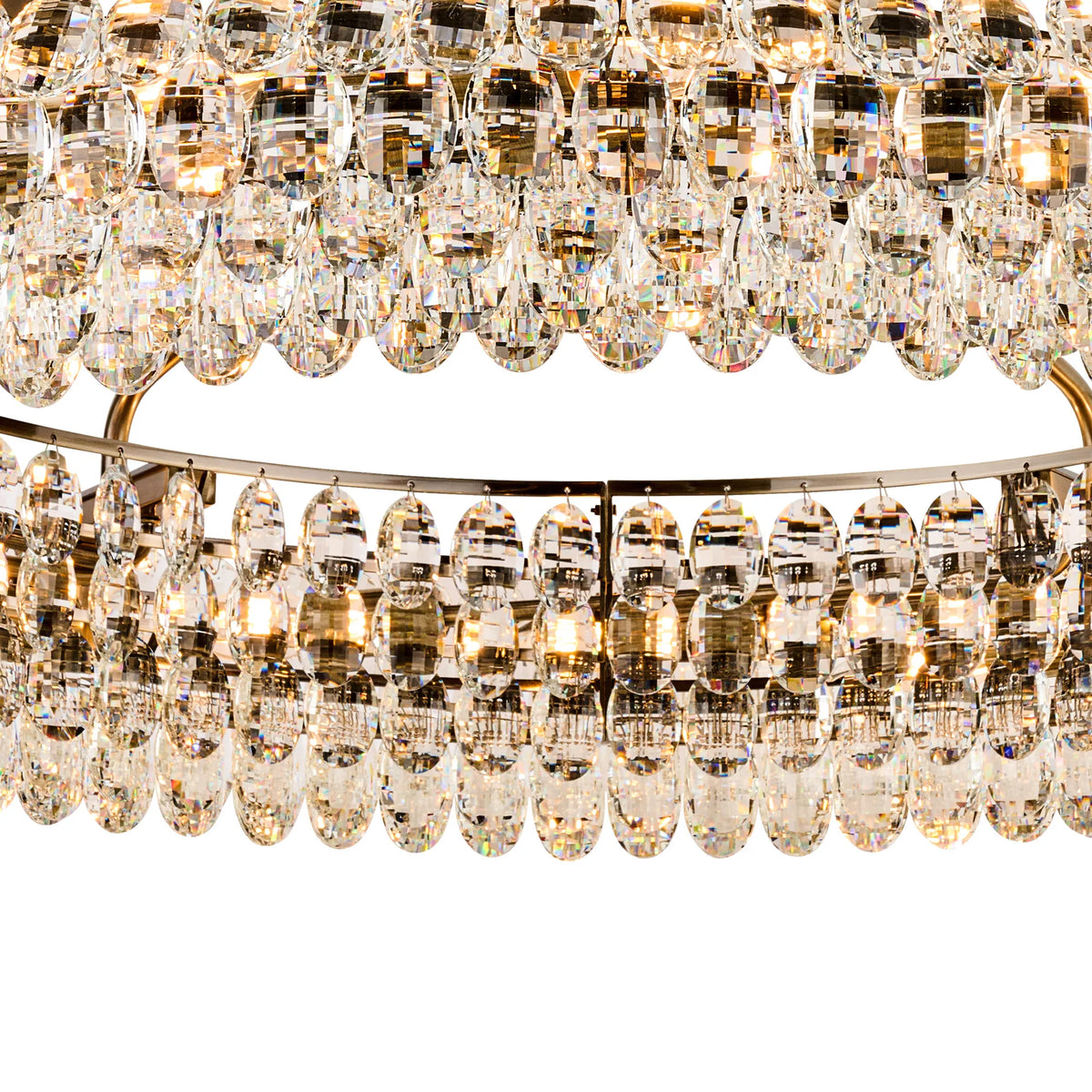 Orlune 110cm Semi Flush Ring Chandelier