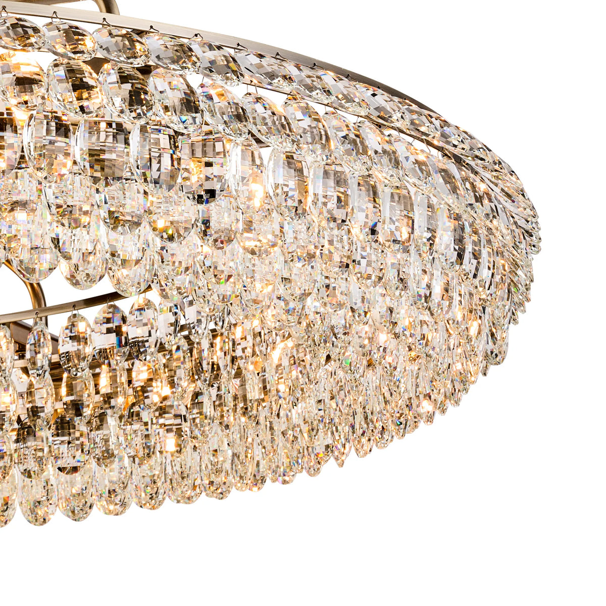 Orlune 110cm Semi Flush Ring Chandelier