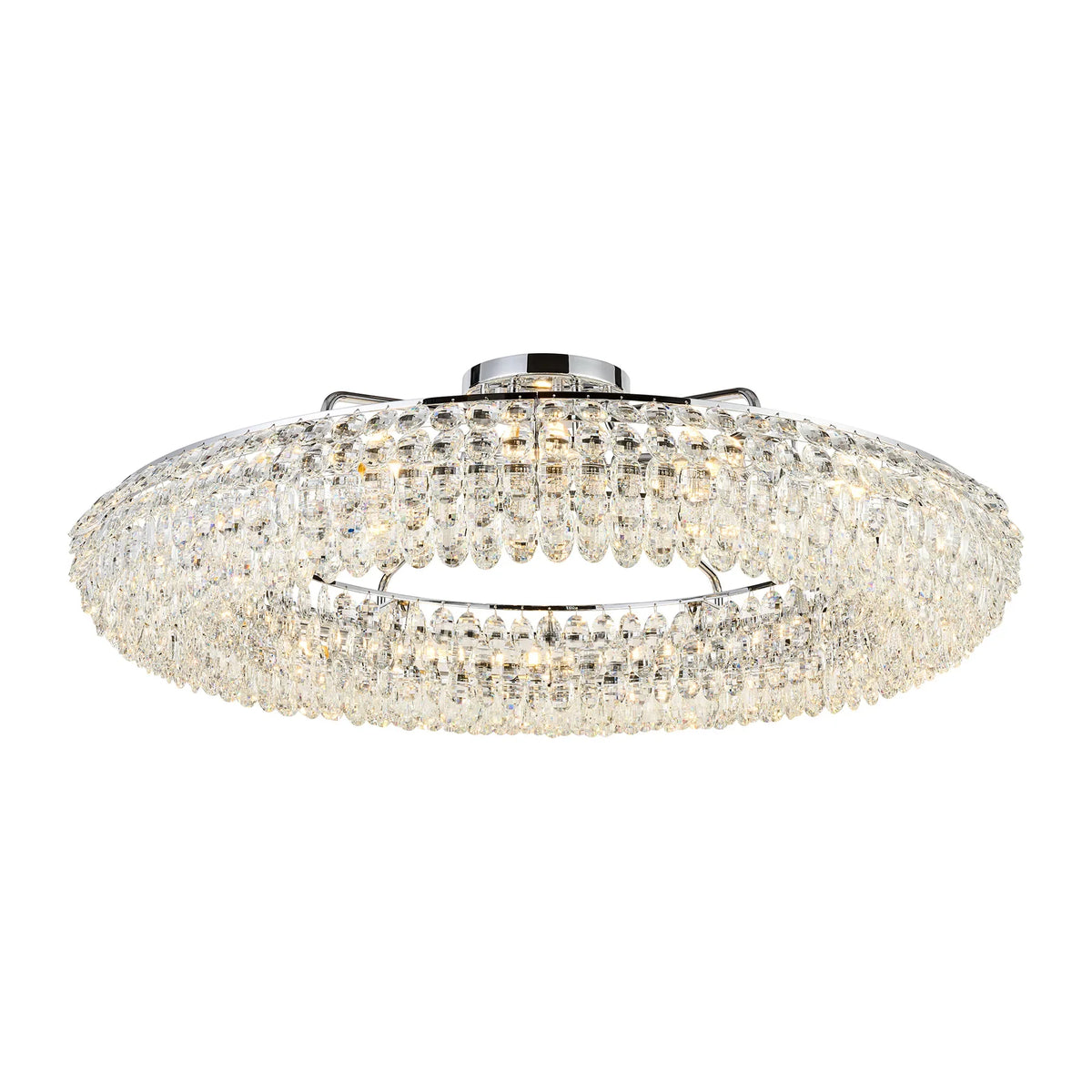 Orlune 110cm Semi Flush Ring Chandelier
