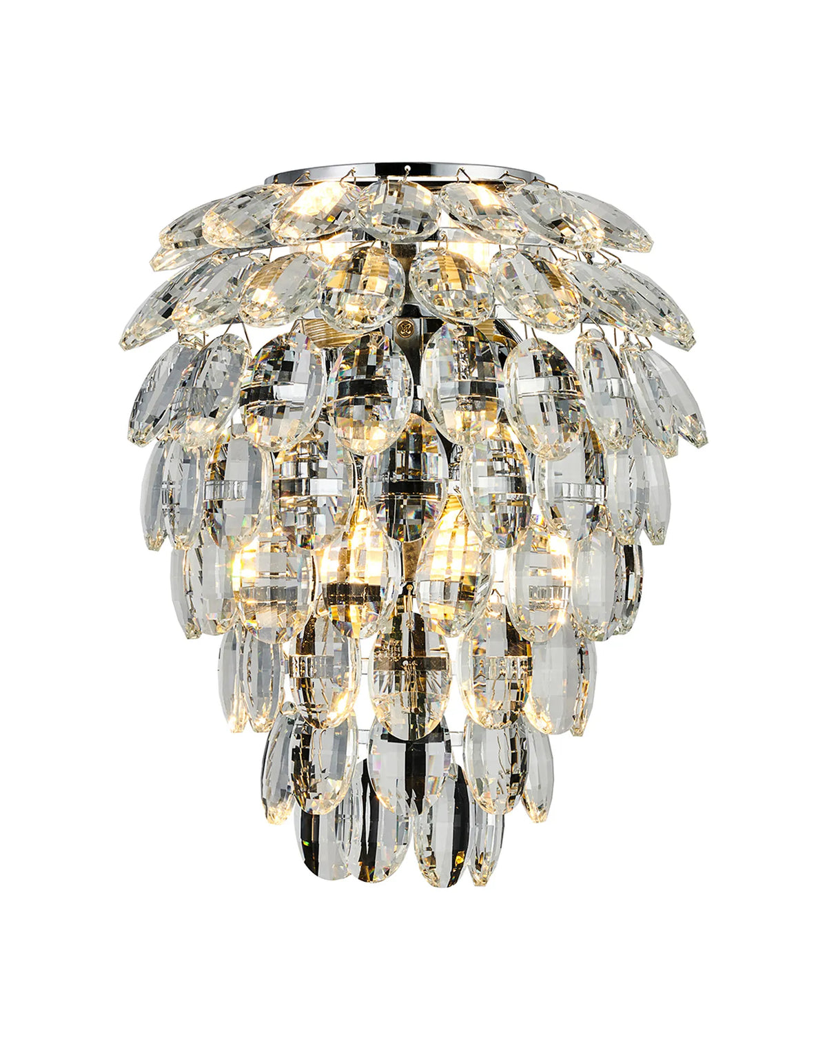Orlune IP44 crystal bathroom wall light in chrome