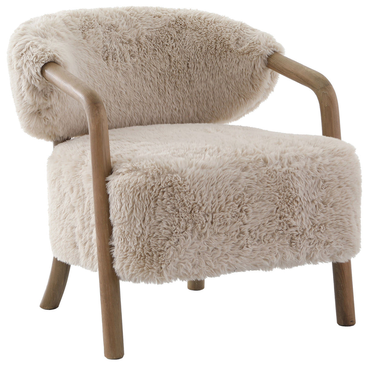 Trento Faux Sheepskin Accent Chair
