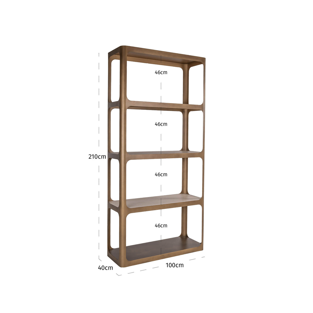 Clarendon Gold Antique Display Cabinet