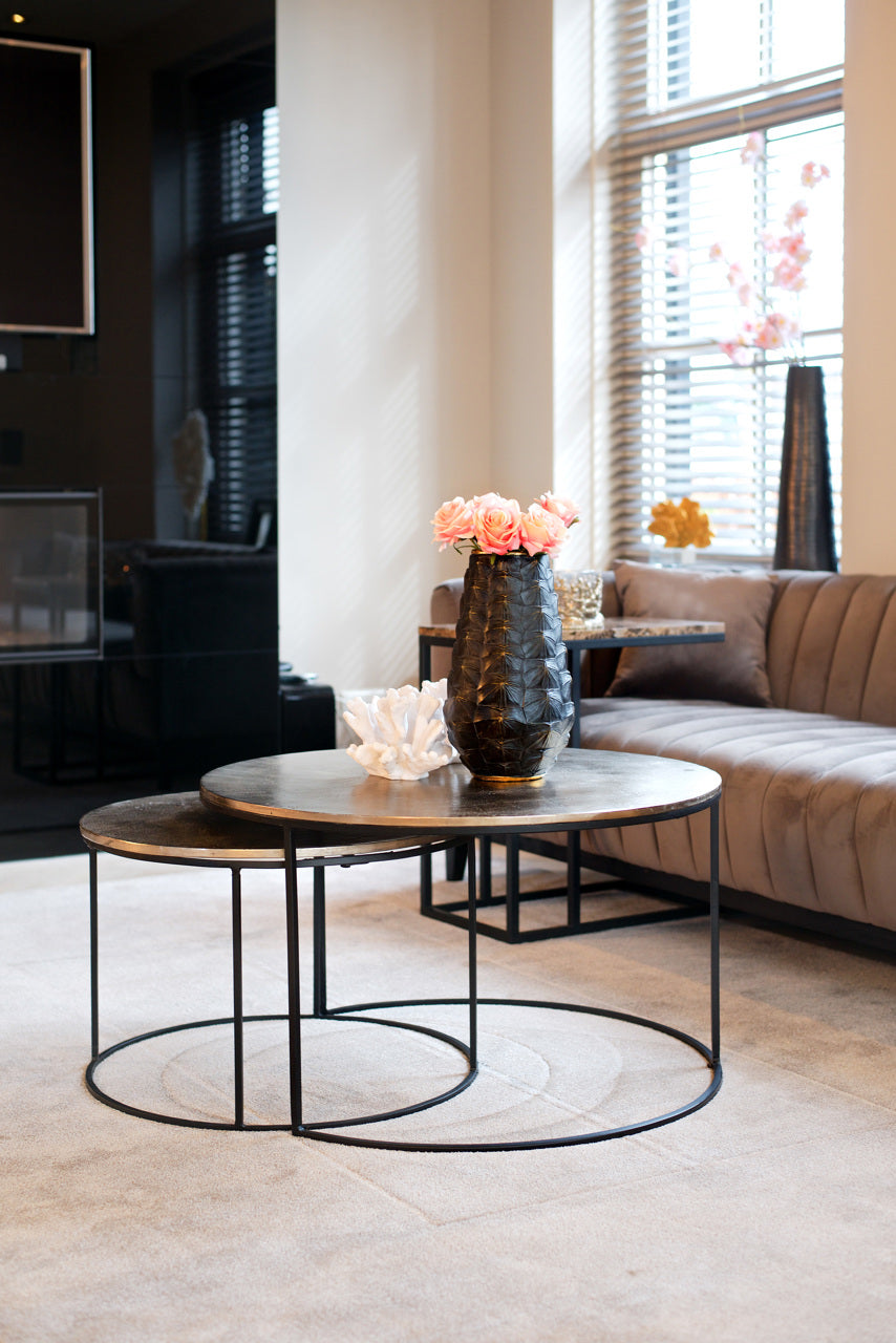 Ashton Champagne Gold Coffee Table Set