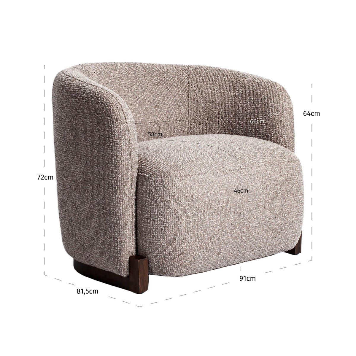 Harper Mocca Chunky Occasional Chair