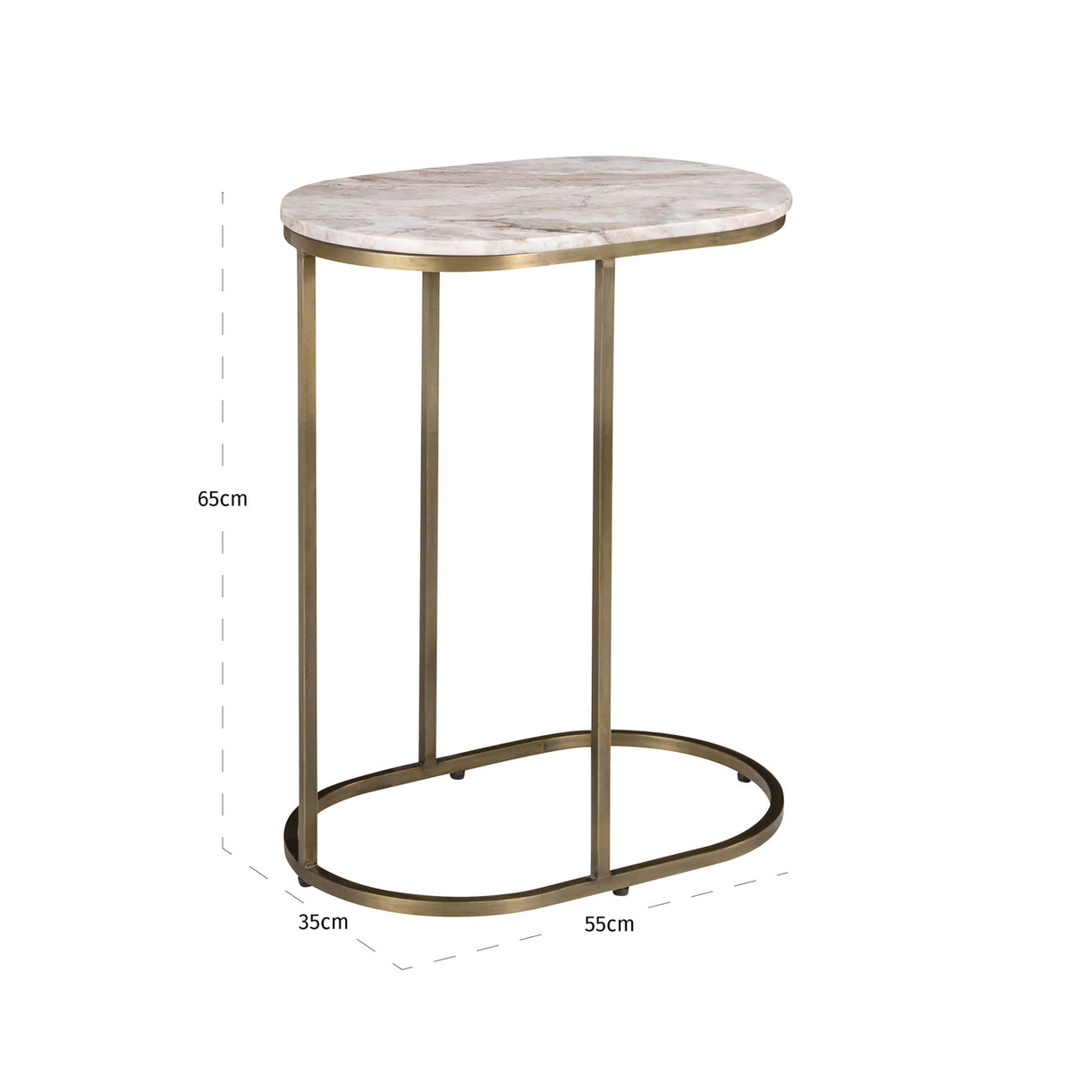 Bodmin Blush Beige Sofa Side Table