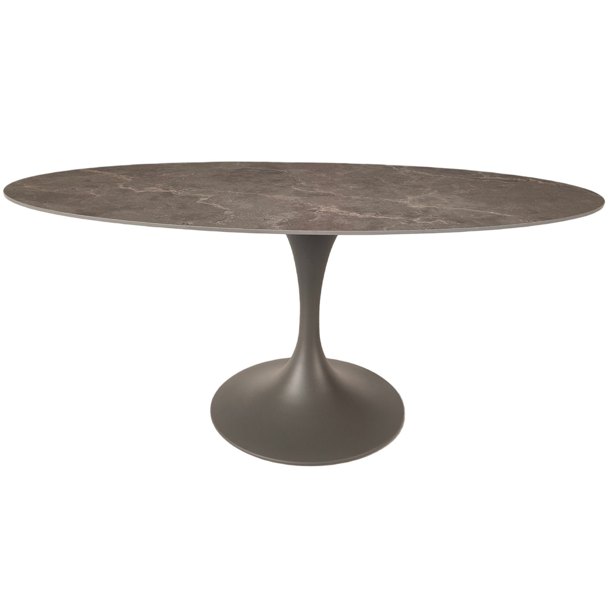 Marina Latte Stone Ceramic Oval Dining Table 180cm