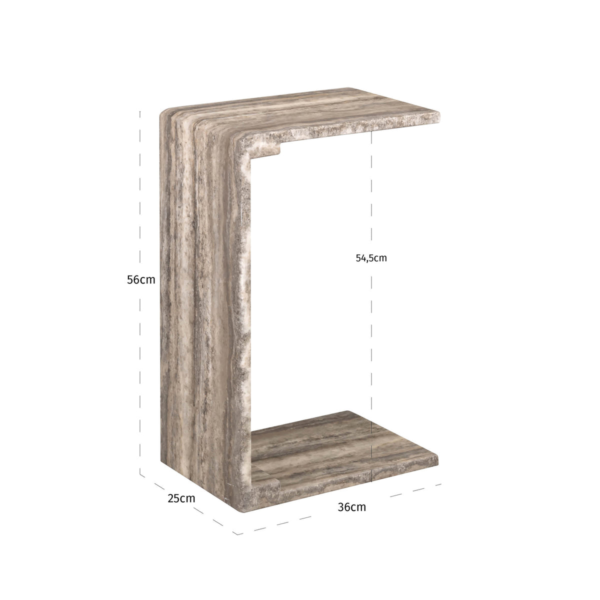 Dulcie Grey Sofa Side Table