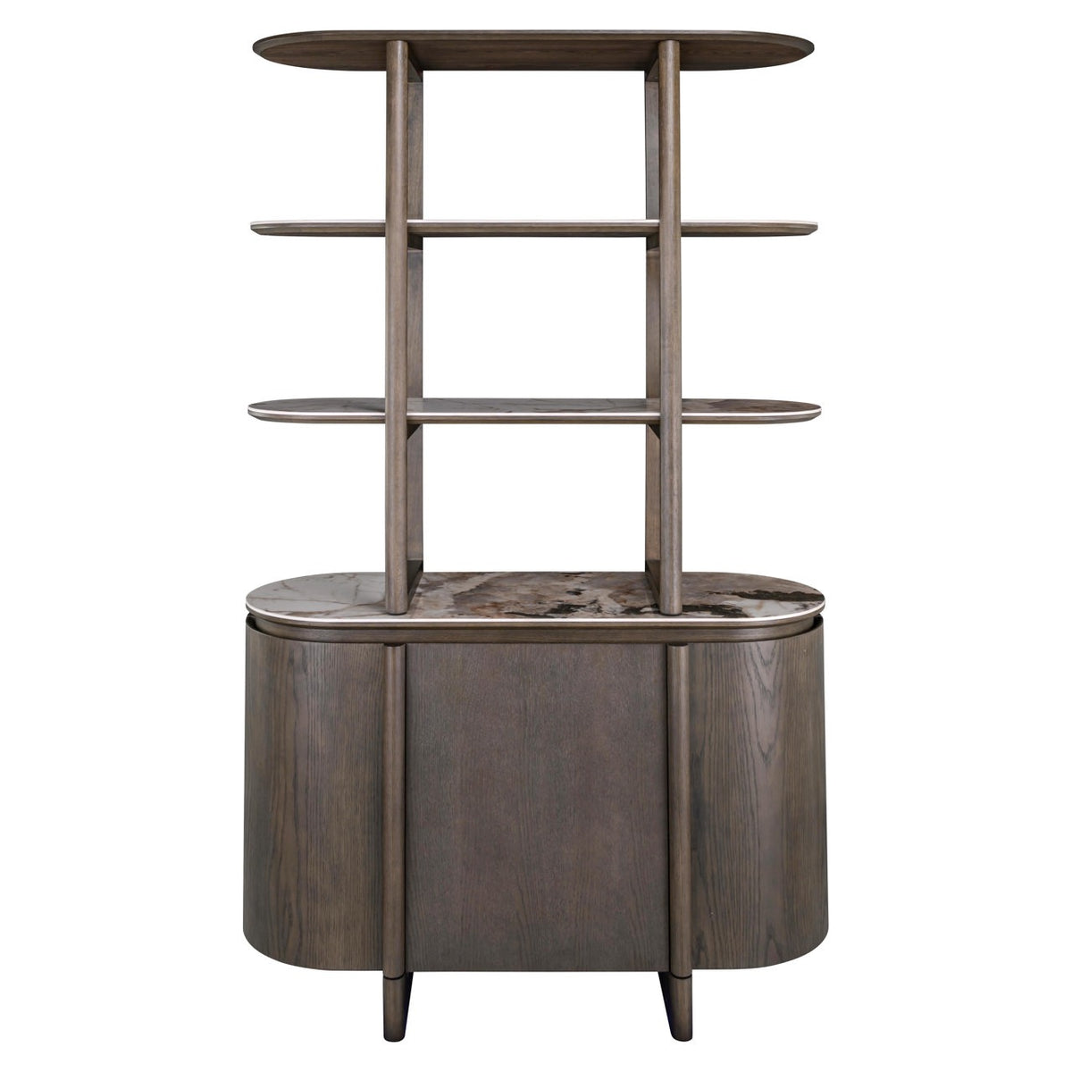 Langley Brown Display Cabinet