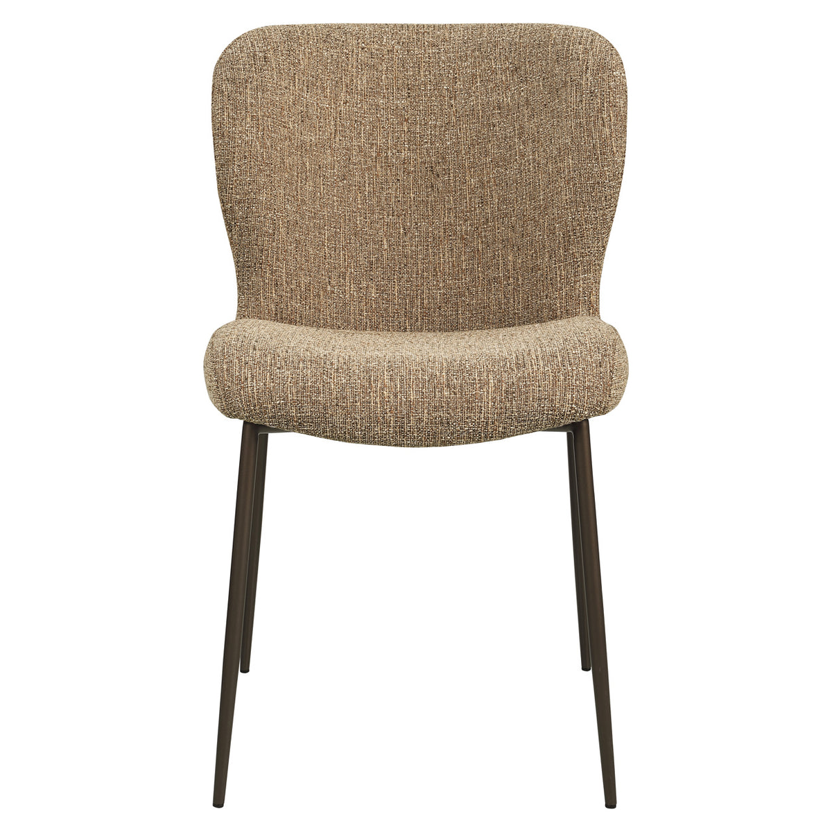 Oakby Brown Tweed Dining Chair Set of 2