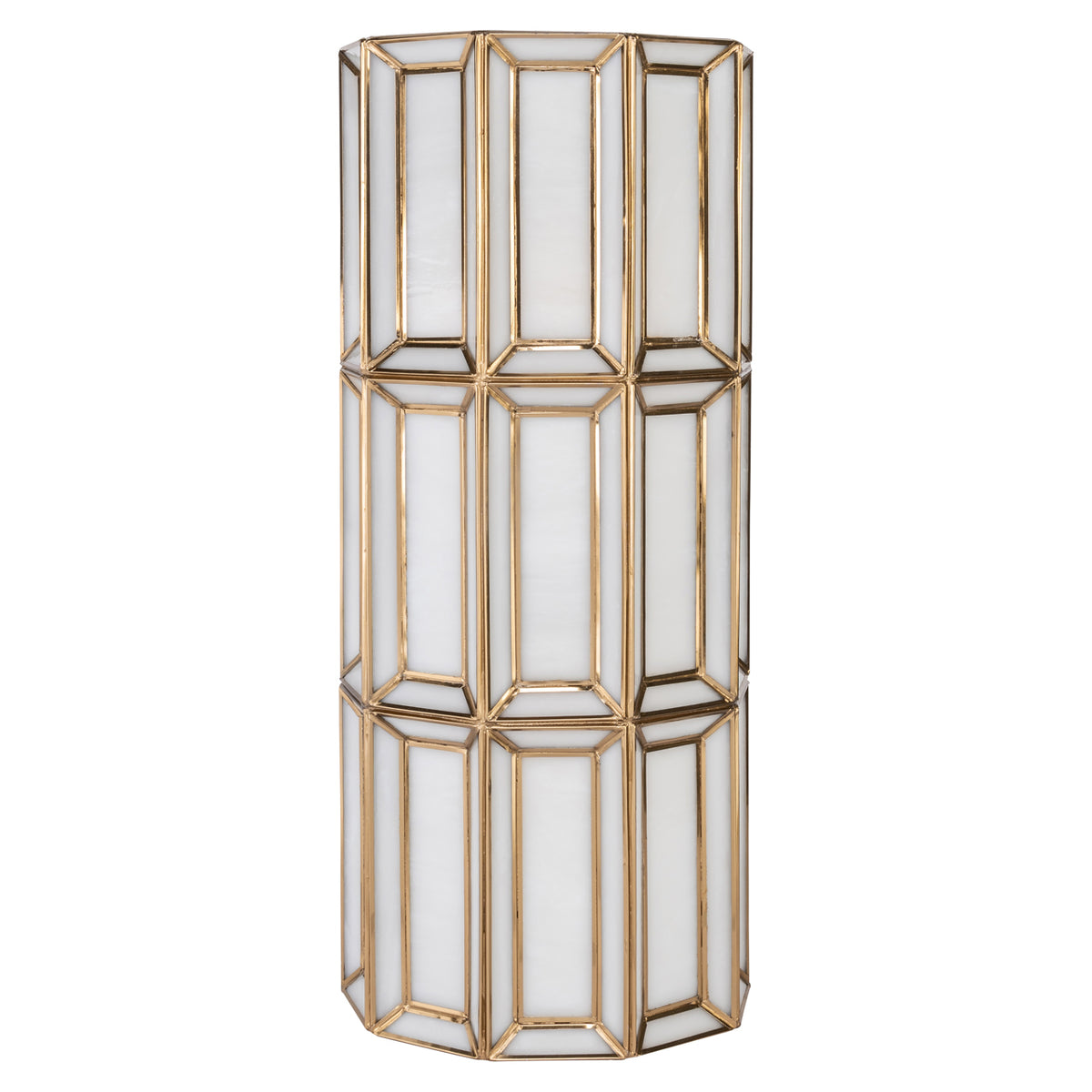 Opaline Antique Brass Wall Light