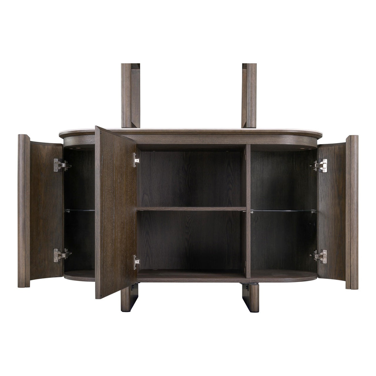 Langley Brown Display Cabinet