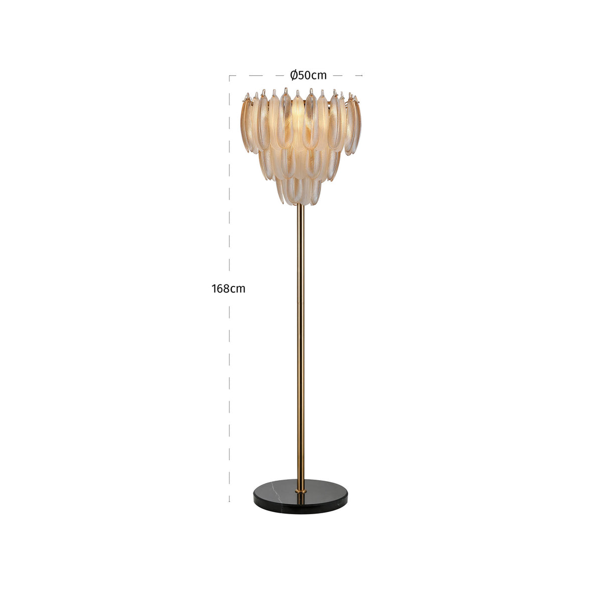 Clio Antique Brass Floor Lamp