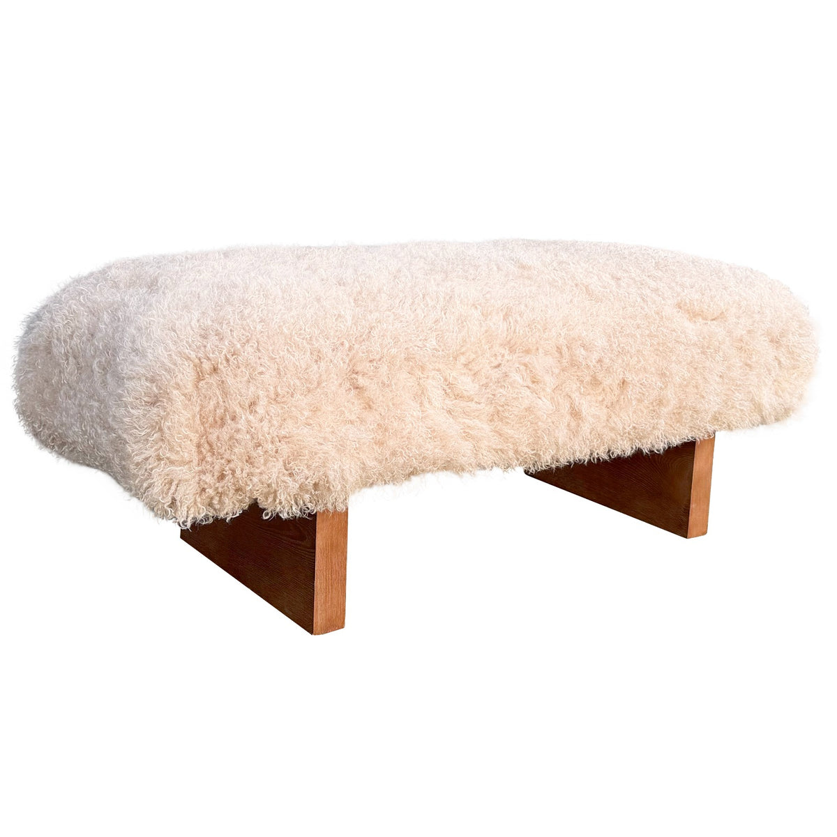 Bormio Faux Mongolian Fur Bench