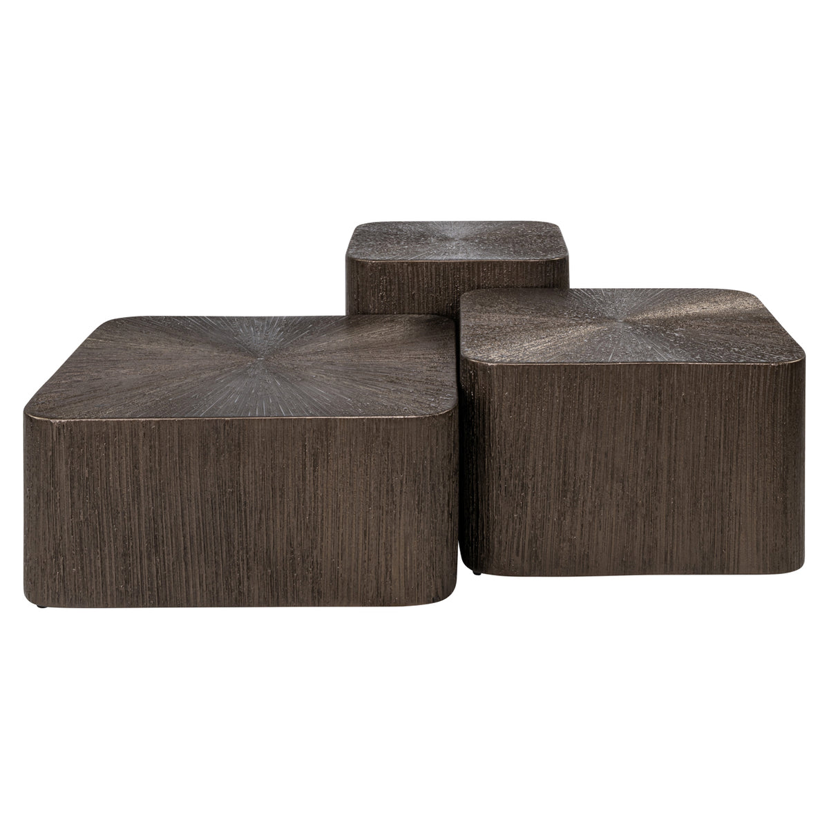 Cubist Bronze Coffee Table Set