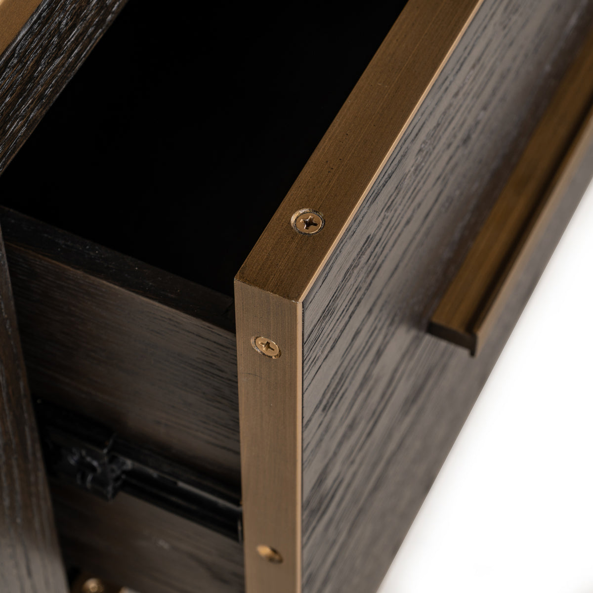 Carlton Brown Small 2 Drawer Display Cabinet