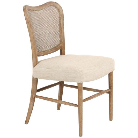 Positano Rattan & Natural Linen Dining Chair