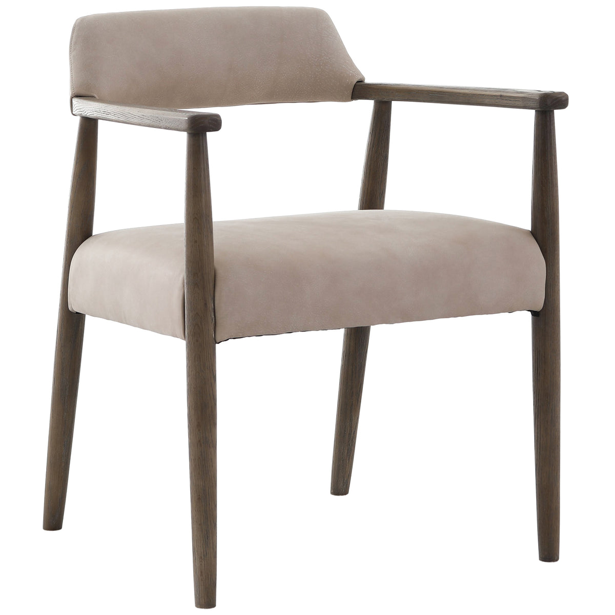 Dalia Taupe Italian Leather Dining Chair