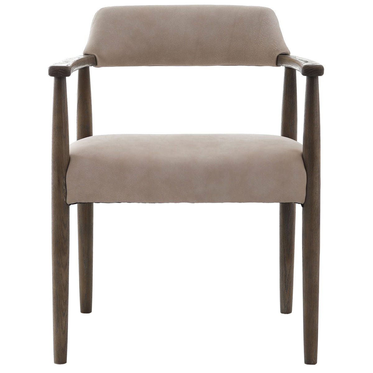 Dalia Taupe Italian Leather Dining Chair