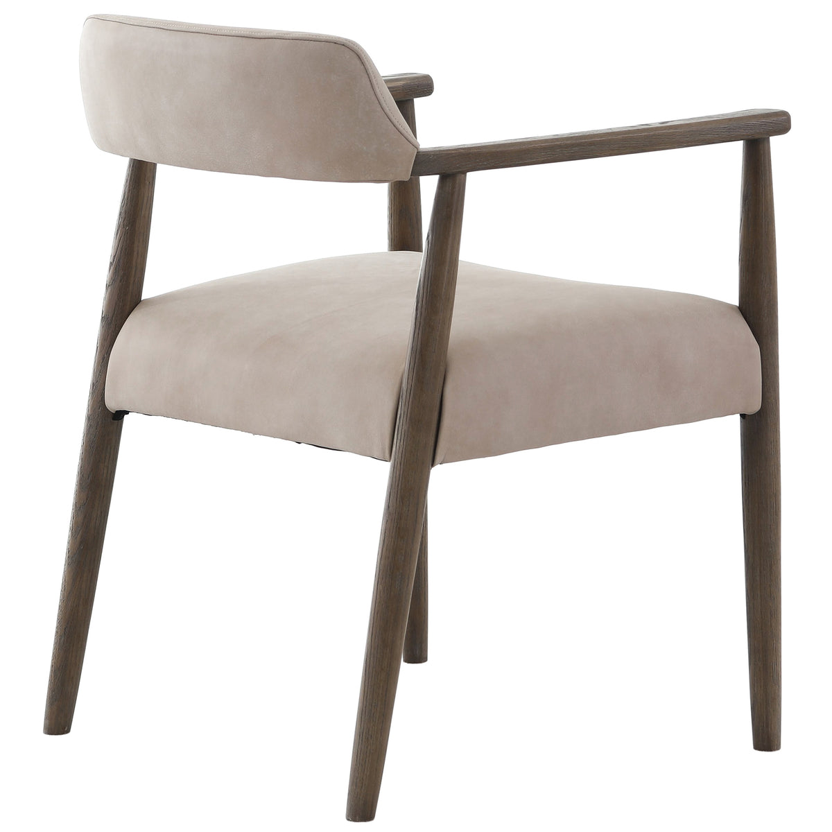 Dalia Taupe Italian Leather Dining Chair