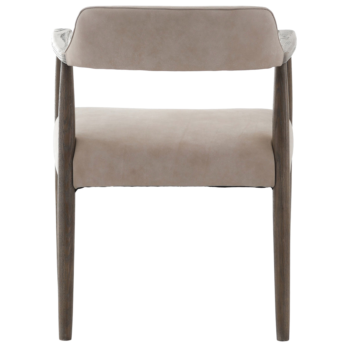 Dalia Taupe Italian Leather Dining Chair