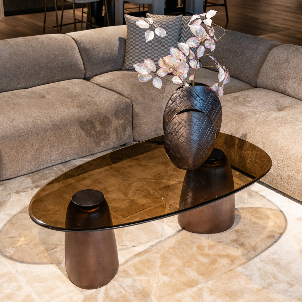 Hawthorn Bronze Oval Coffee Table