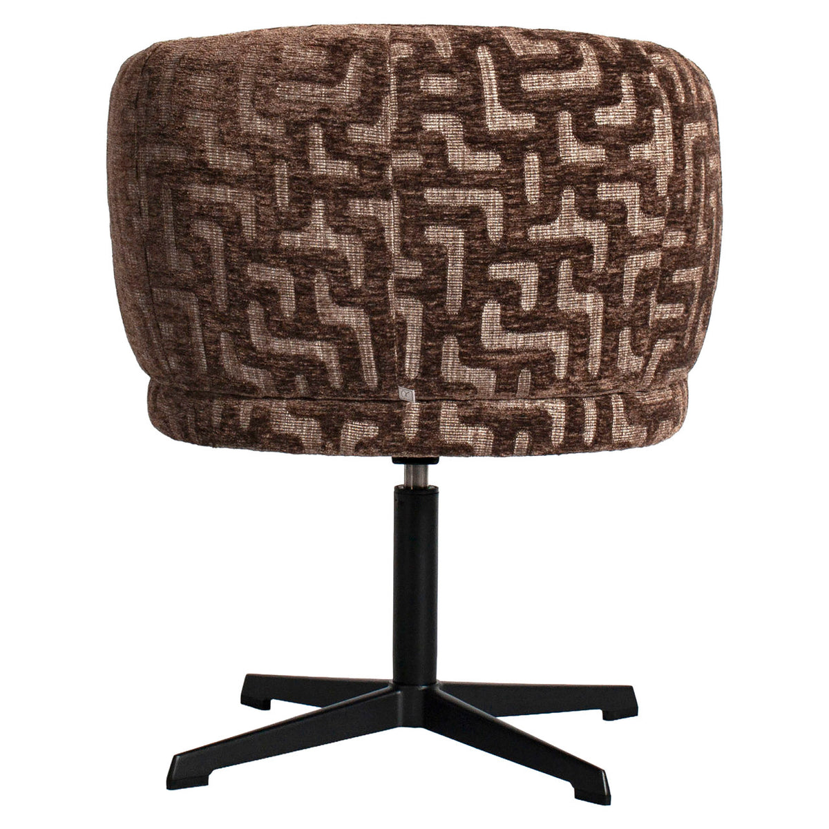 Dinard Brown Labyrinth Swivel Dining Chair