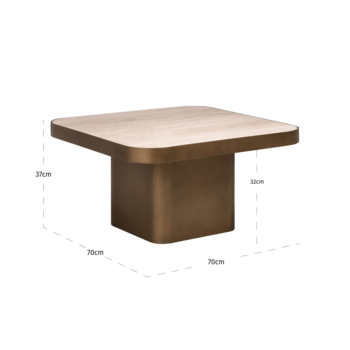 Clarendon Beige Coffee Table 70x70cm