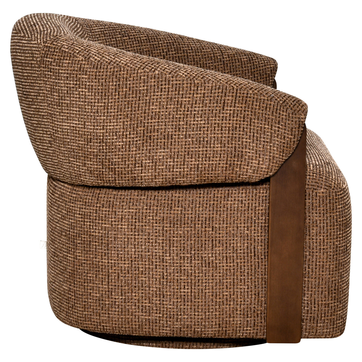 Marisol Brown Blockweave Swivel Occasional Chair