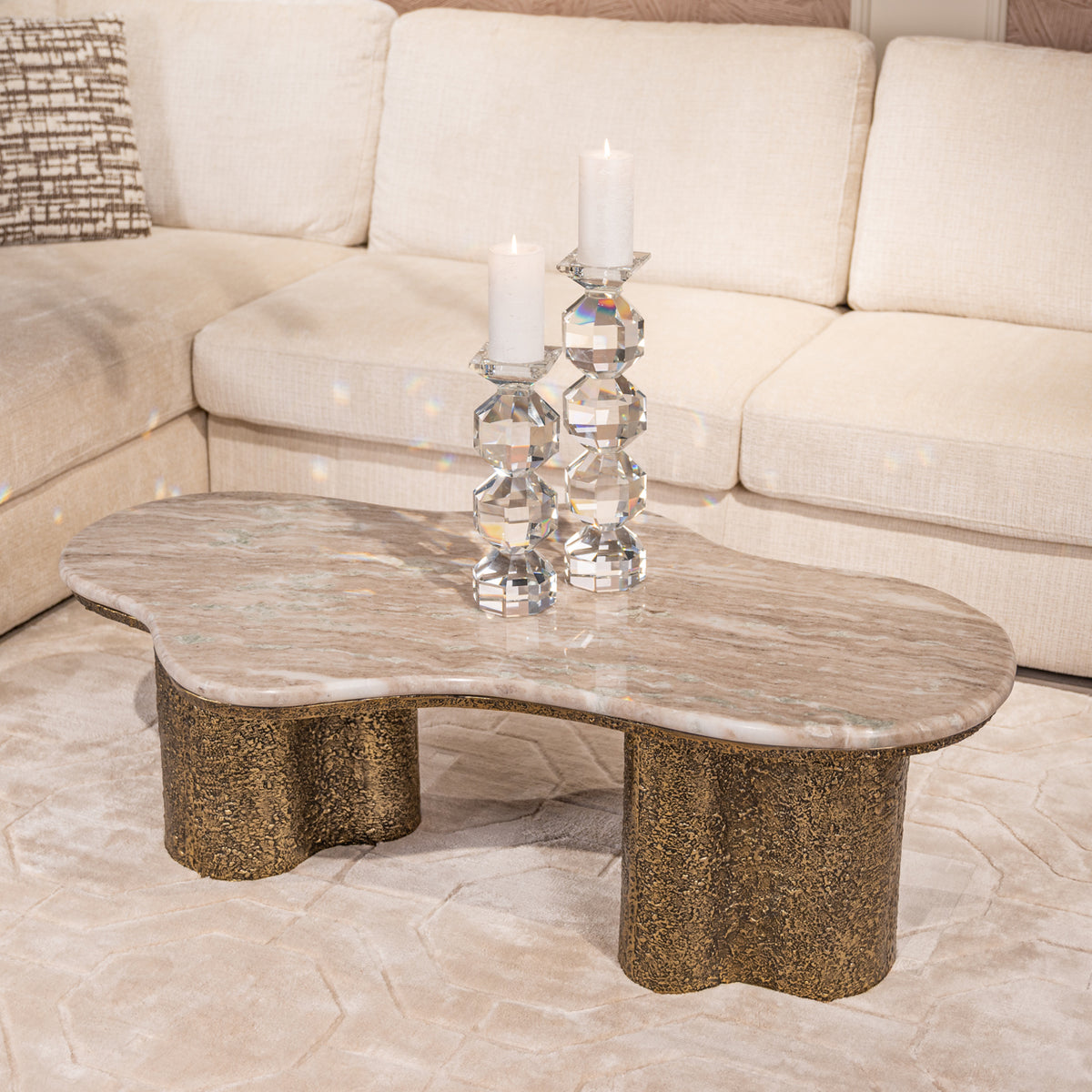 Arden Antique Brass Coffee Table