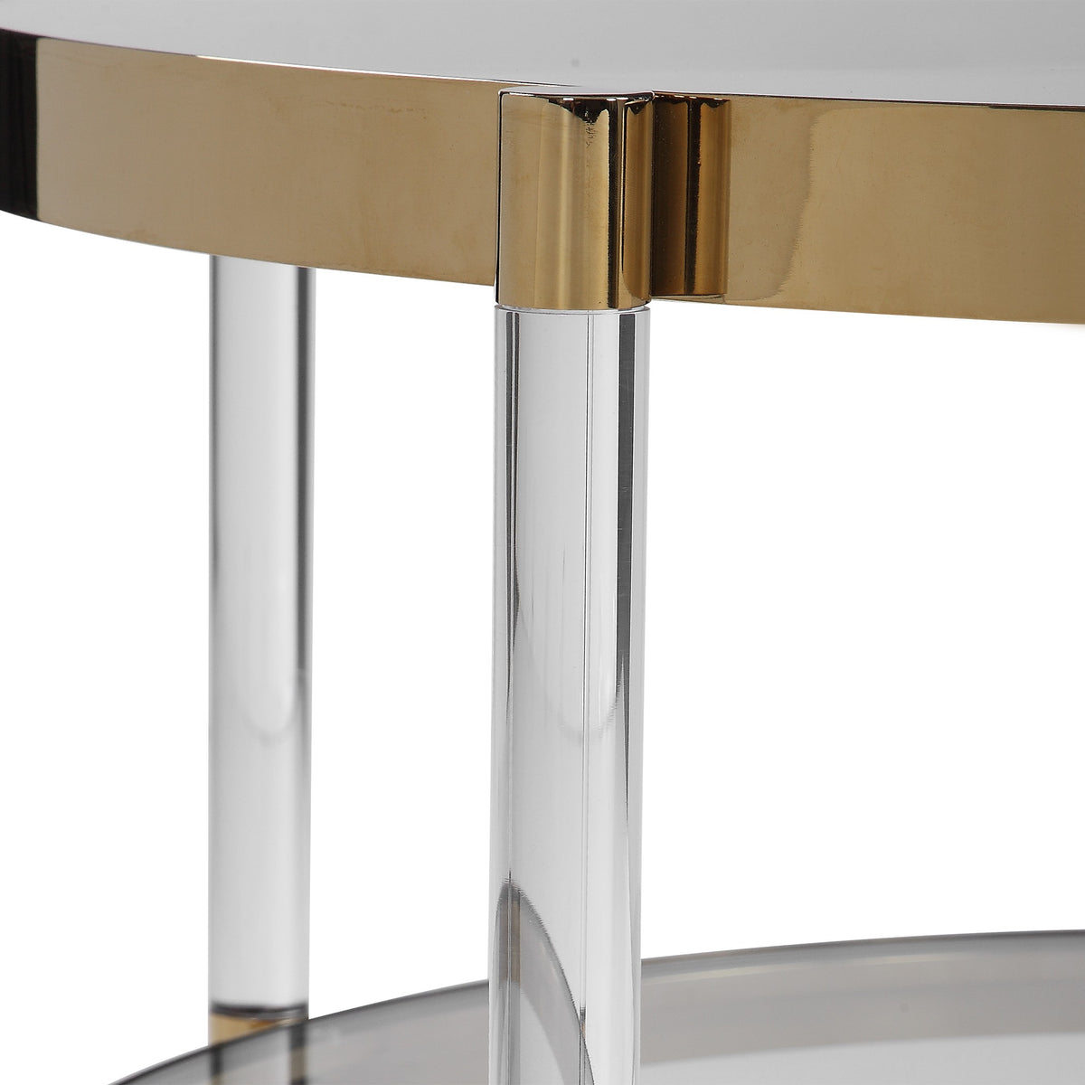Kensington Gold & Glass Round Coffee Table