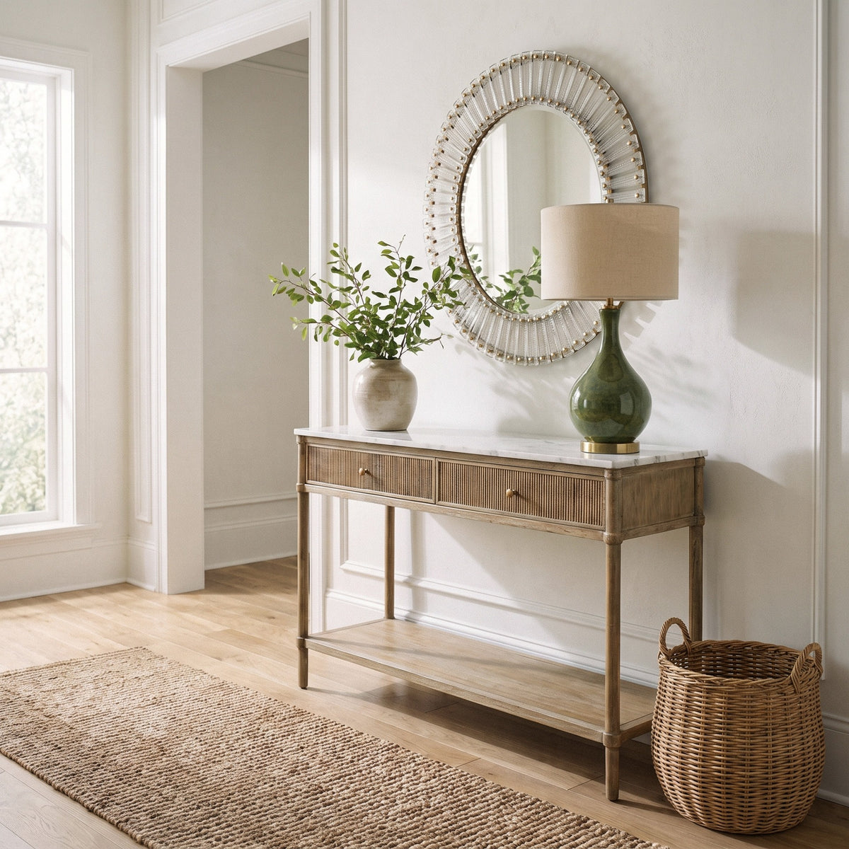Taormina Console Table with Marble Top