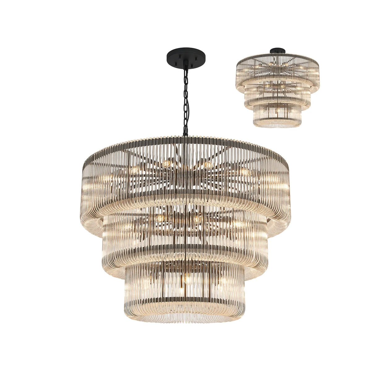 Aurelia 100cm 3 Tier Chandelier