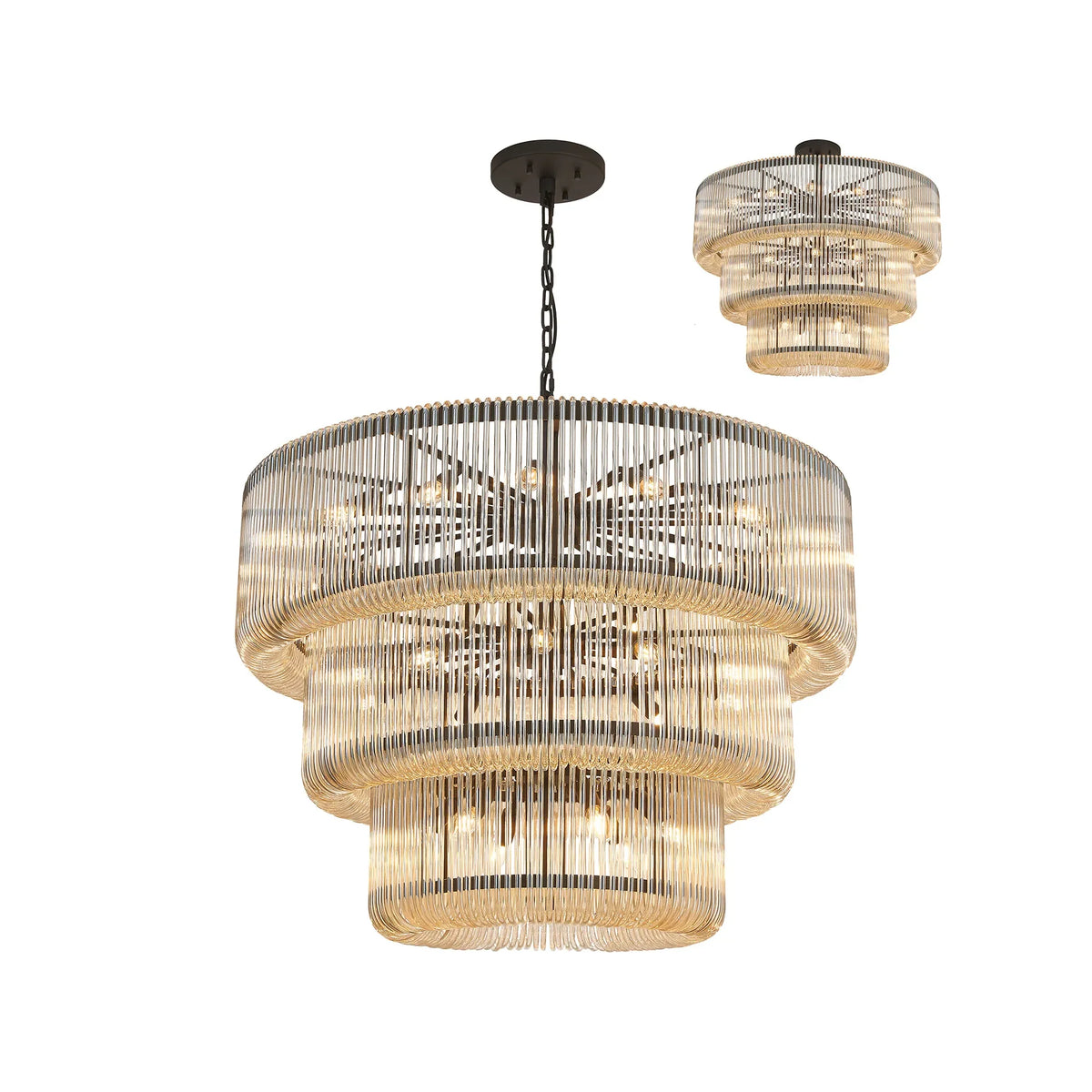 Aurelia 100cm 3 Tier Chandelier