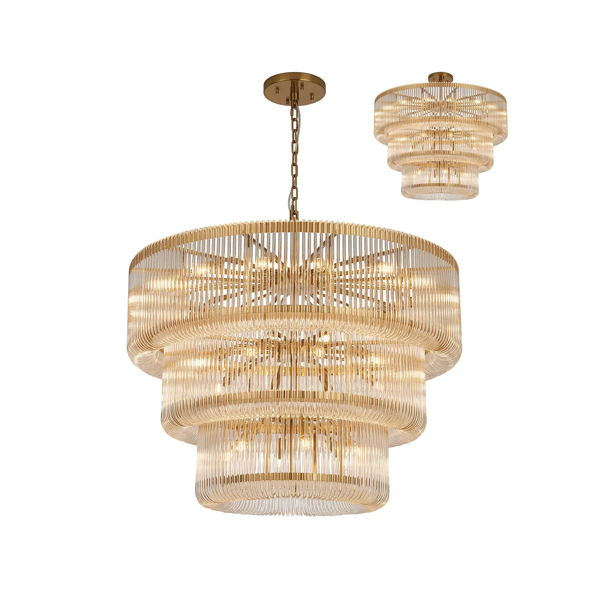 Aurelia 100cm 3 Tier Chandelier