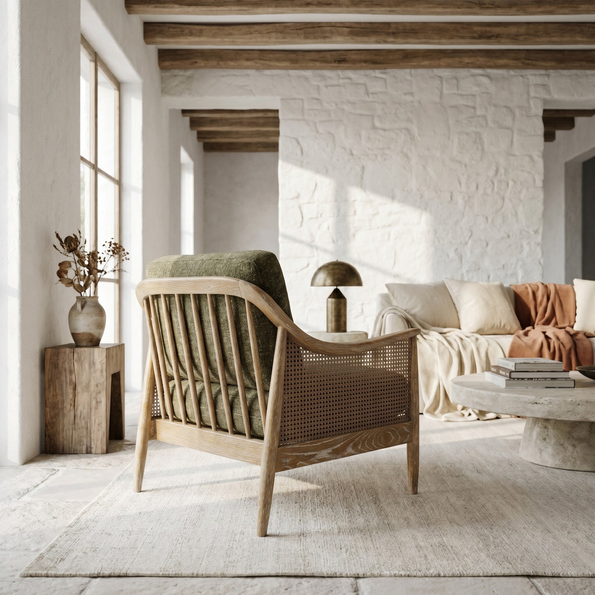 Positano Bottle Green Accent Chair