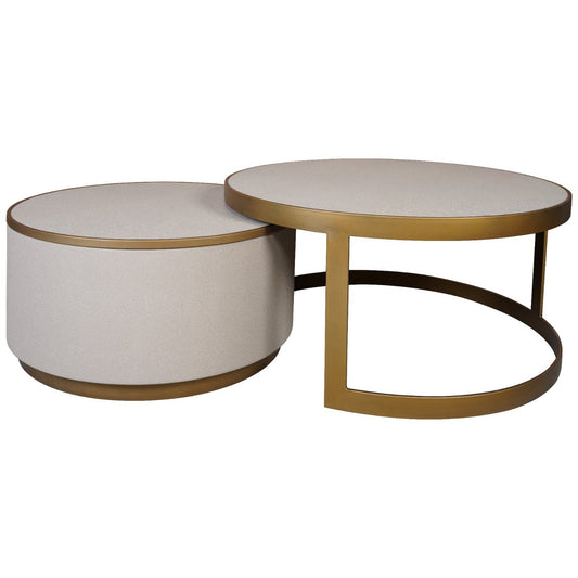 Palma Shagreen Nesting Coffee Table Set