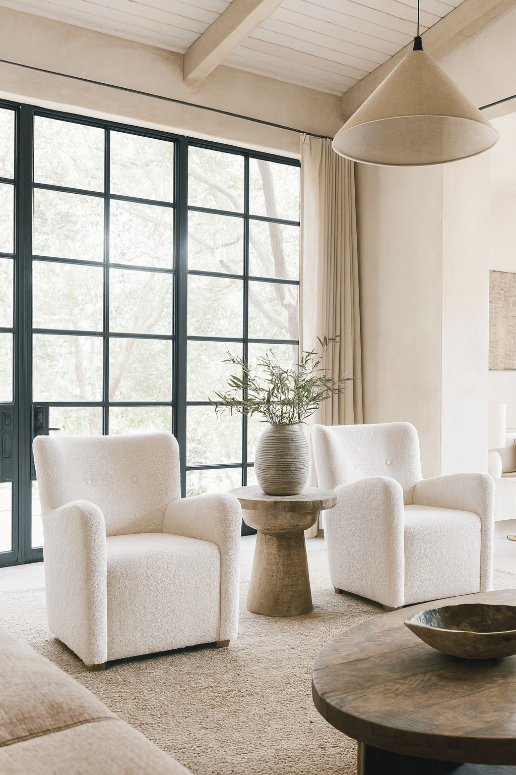 Pisa Faux Wool Accent Chair