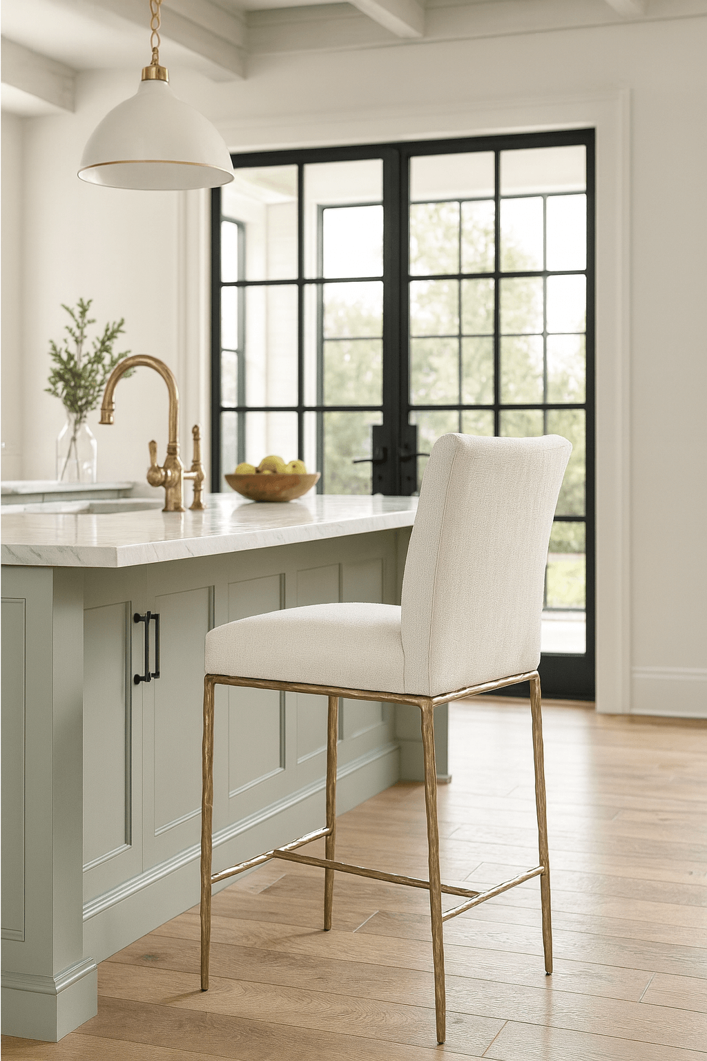 Bergamo Aged Brass Counter Stool