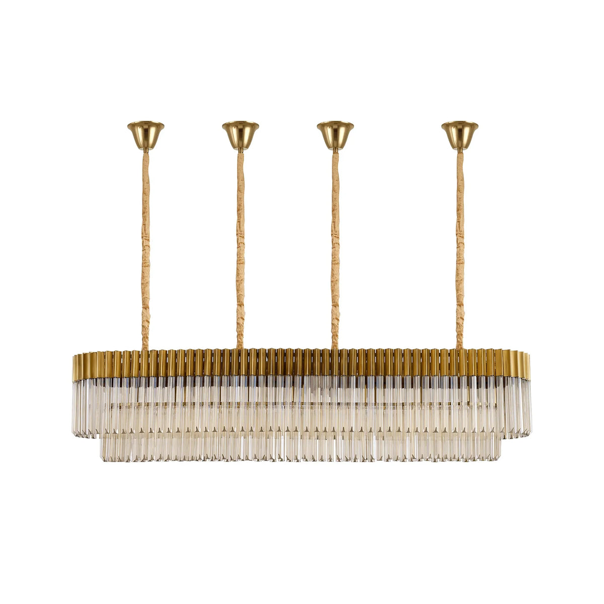 Chelsea 180cm Linear Chandelier with Ceiling Cups