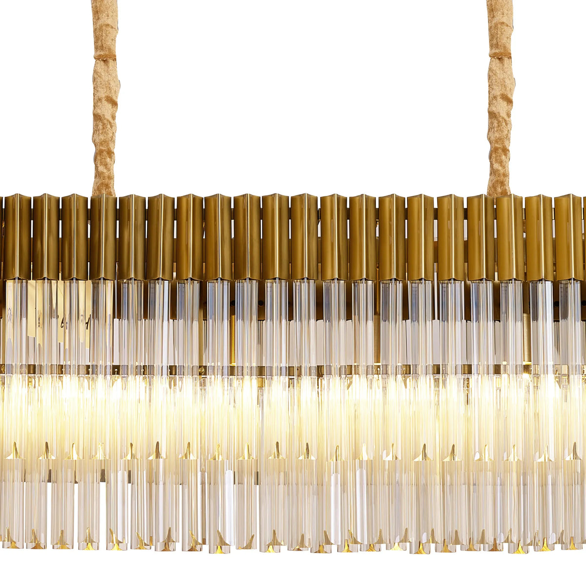 Chelsea 180cm Linear Chandelier with Ceiling Cups