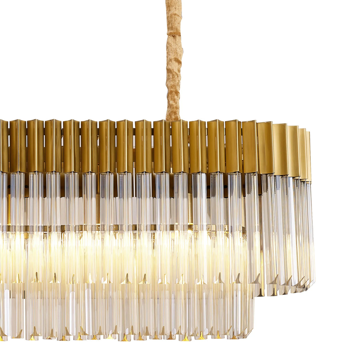 Chelsea 180cm Linear Chandelier with Ceiling Cups