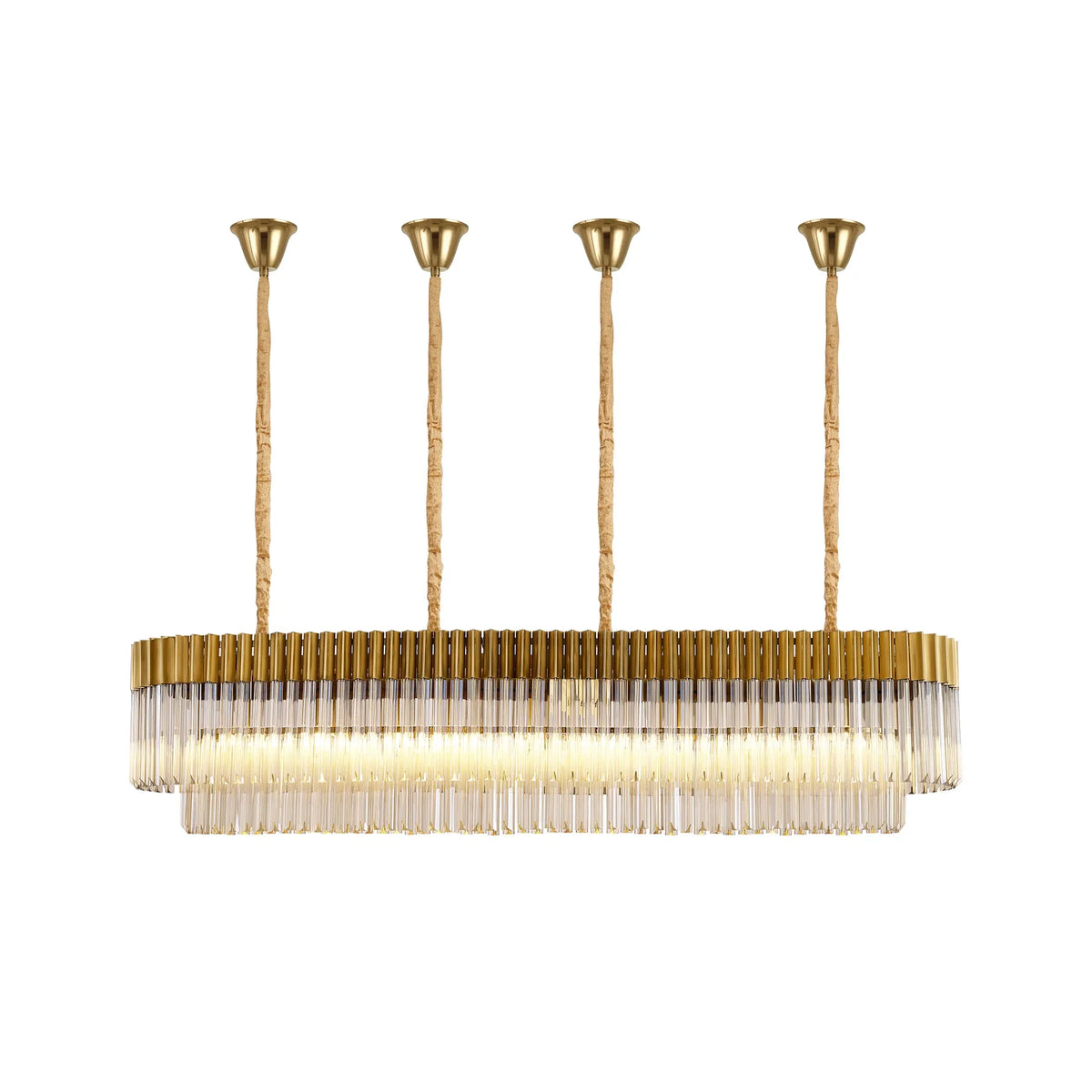 Chelsea 180cm Linear Chandelier with Ceiling Cups