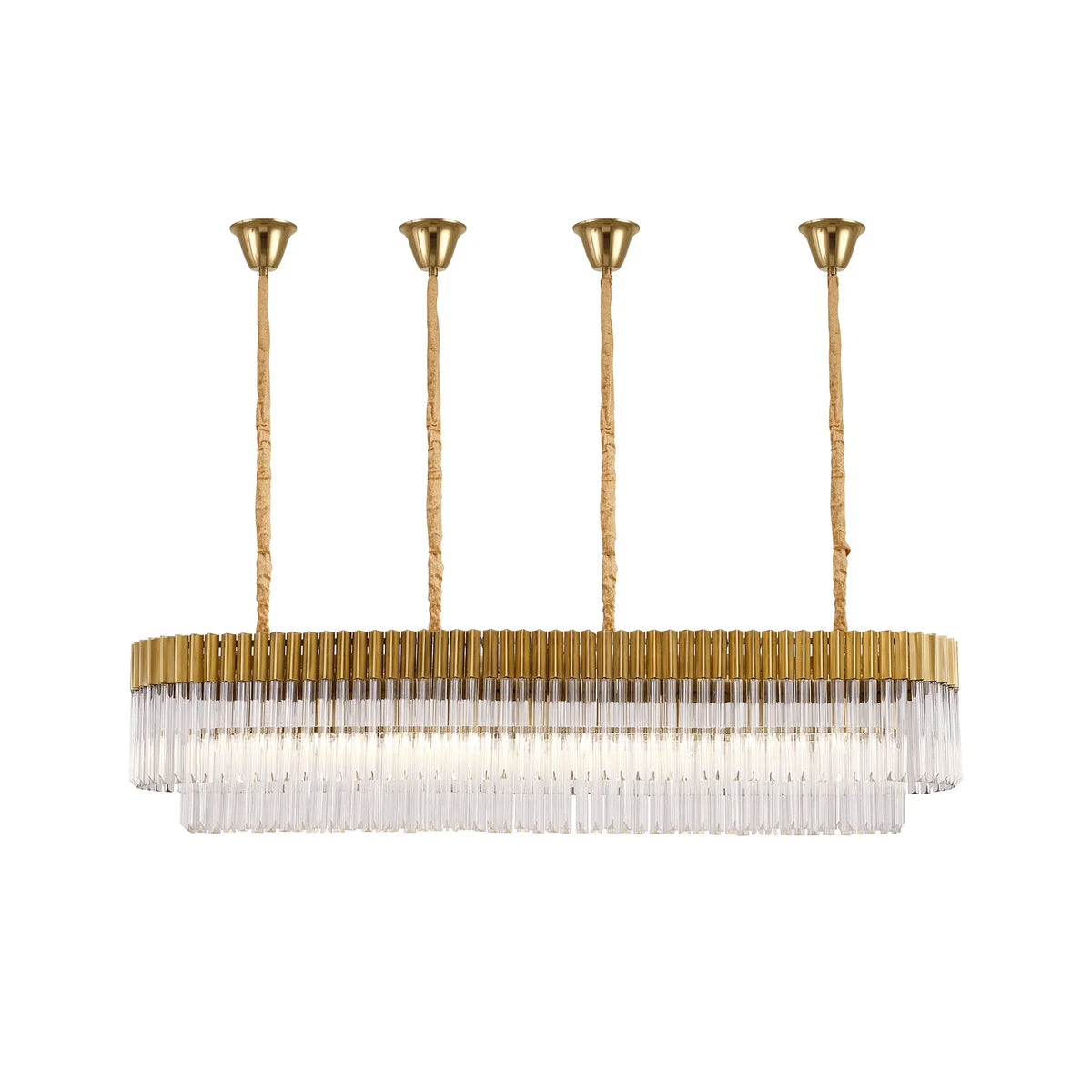 Chelsea 180cm Linear Chandelier with Ceiling Cups