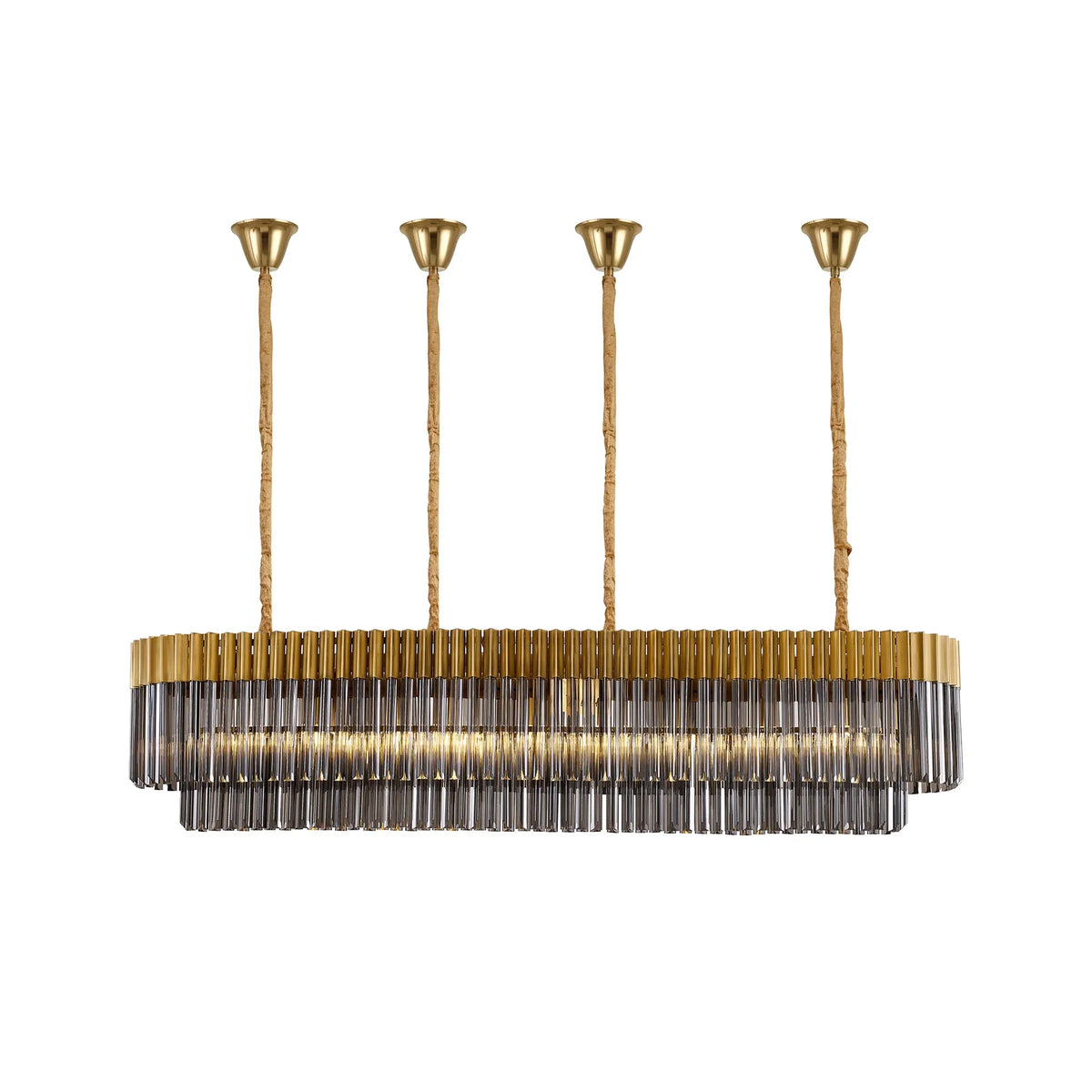 Chelsea 180cm Linear Chandelier with Ceiling Cups