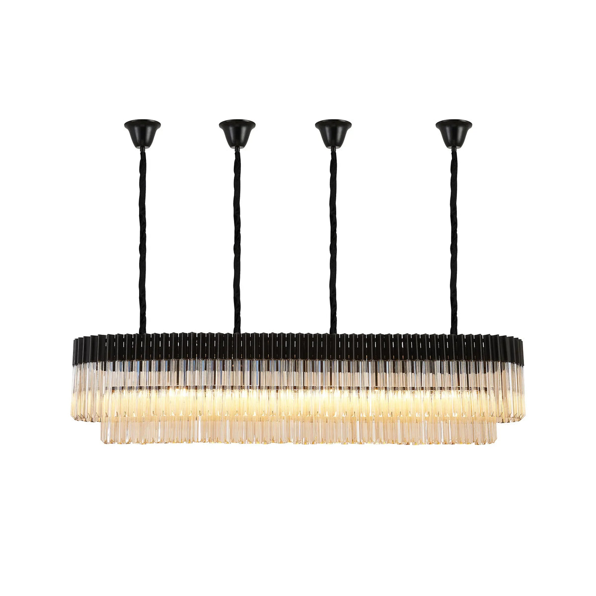 Chelsea 180cm Linear Chandelier with Ceiling Cups