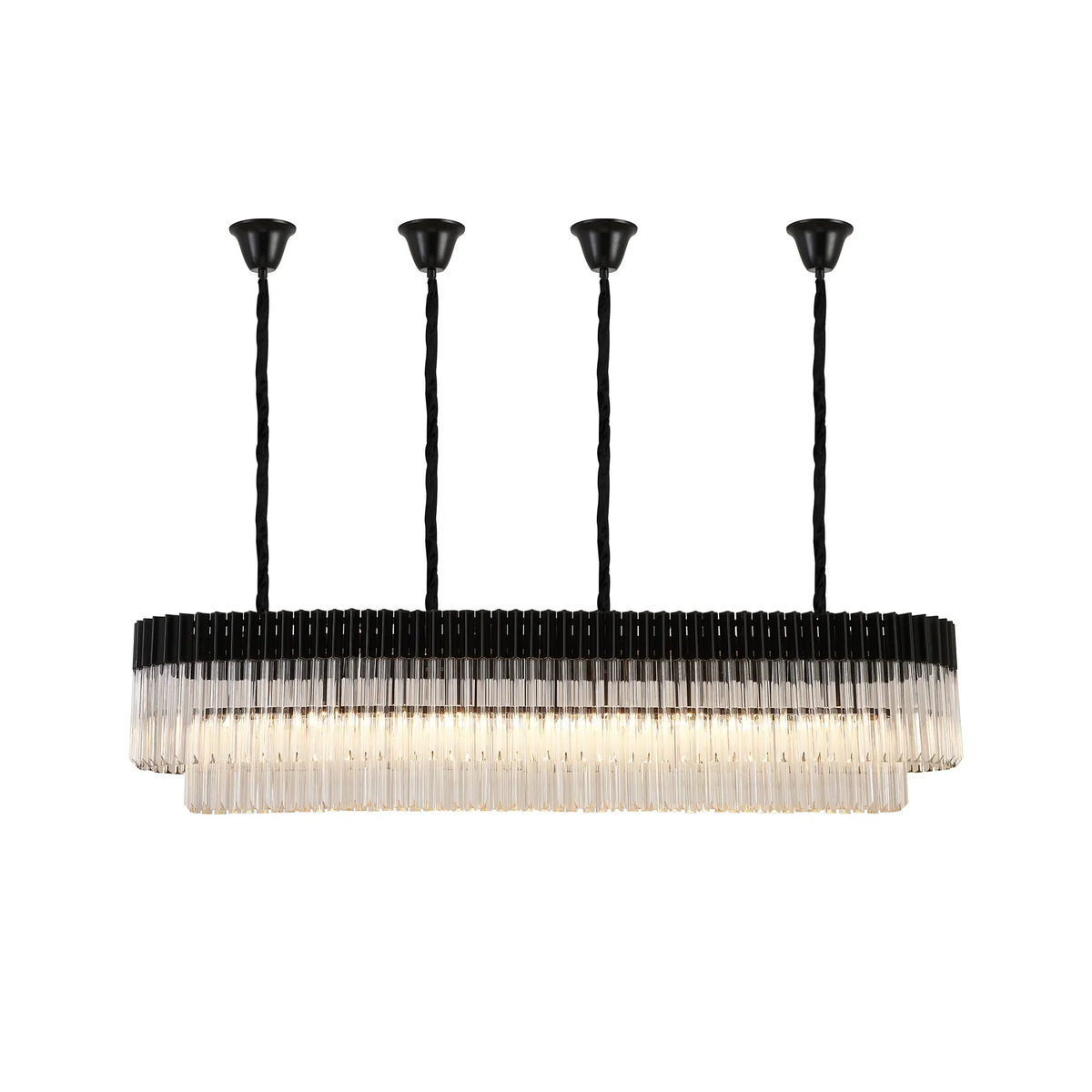 Chelsea 180cm Linear Chandelier with Ceiling Cups