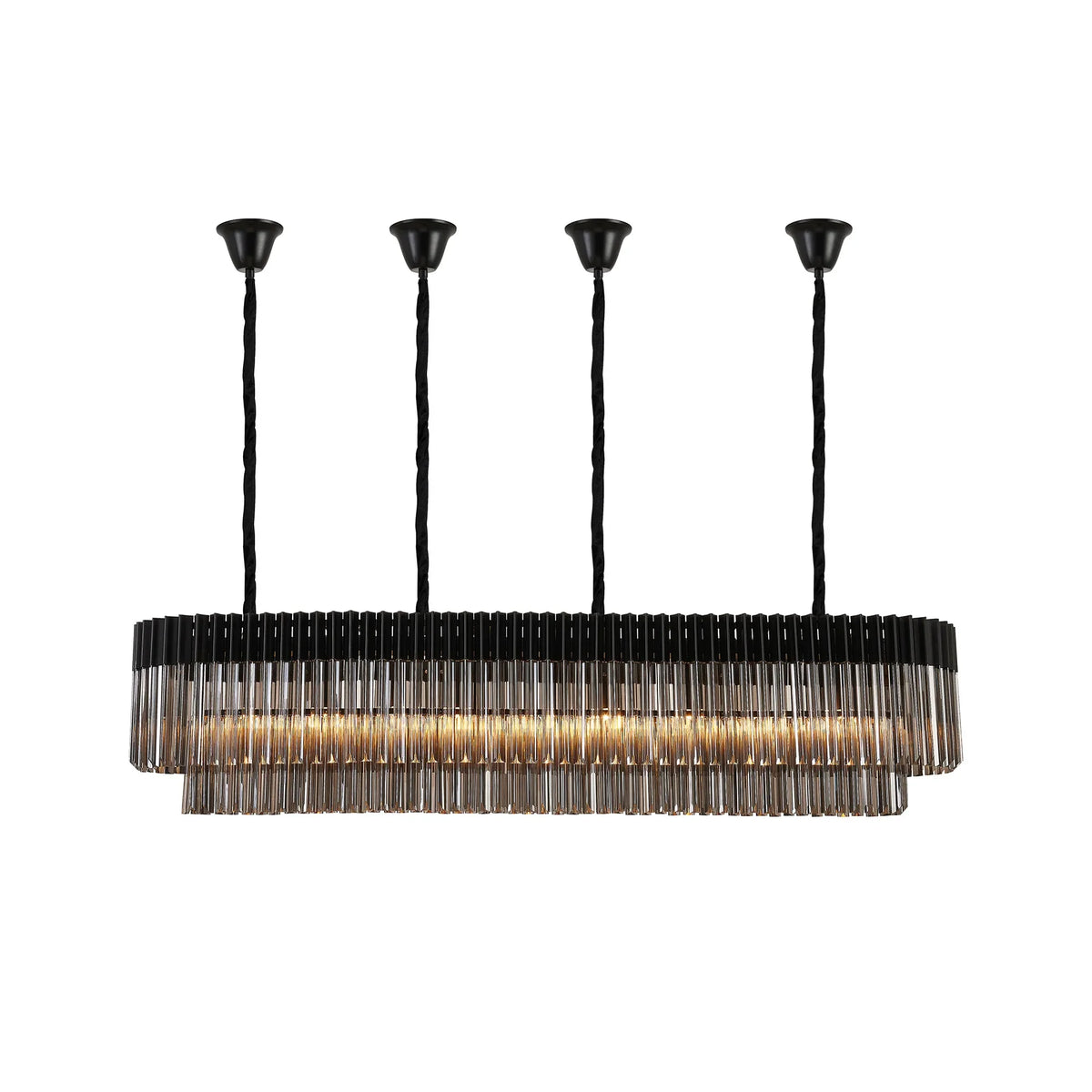 Chelsea 180cm Linear Chandelier with Ceiling Cups